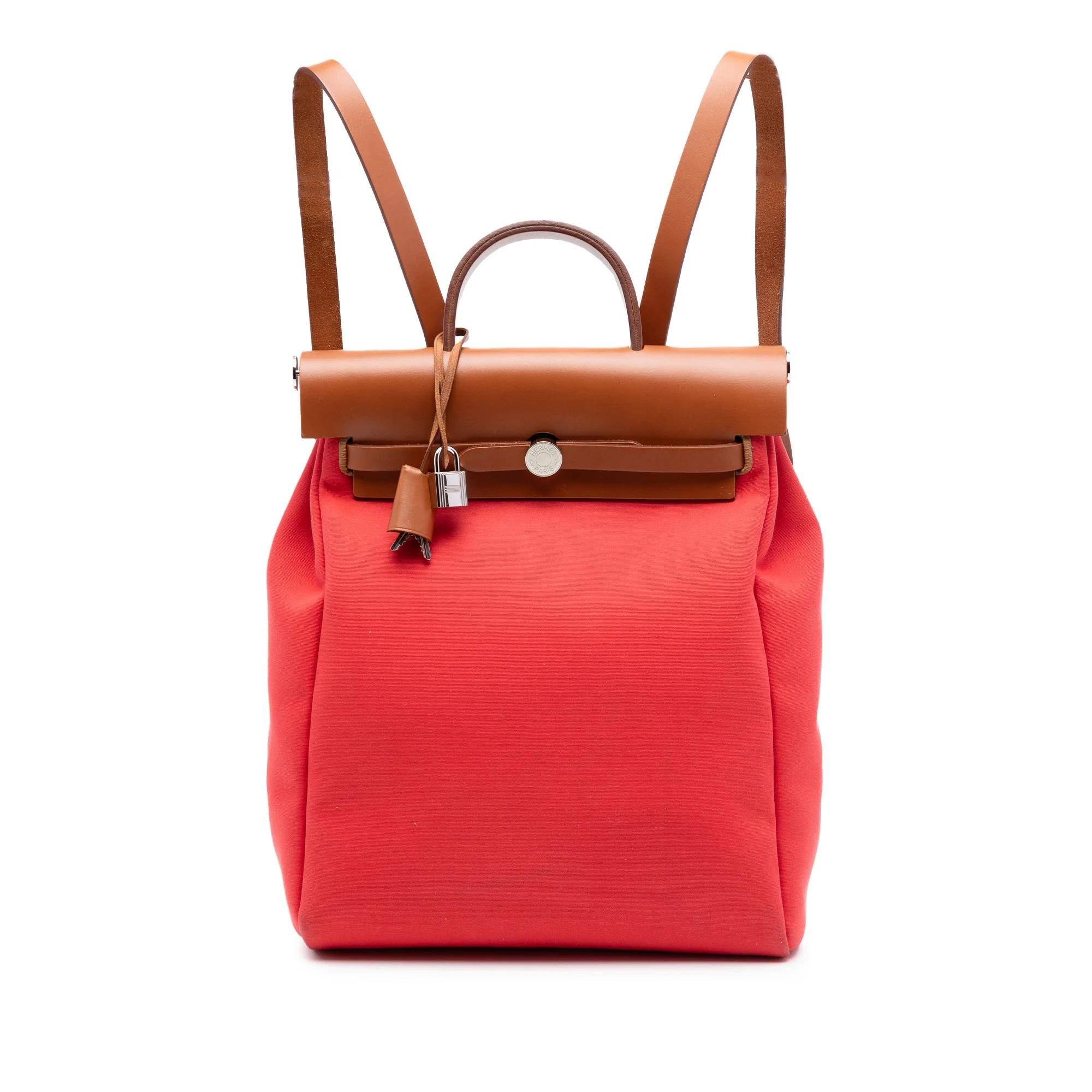 Hermes Herbag Handbag Toile H Canvas