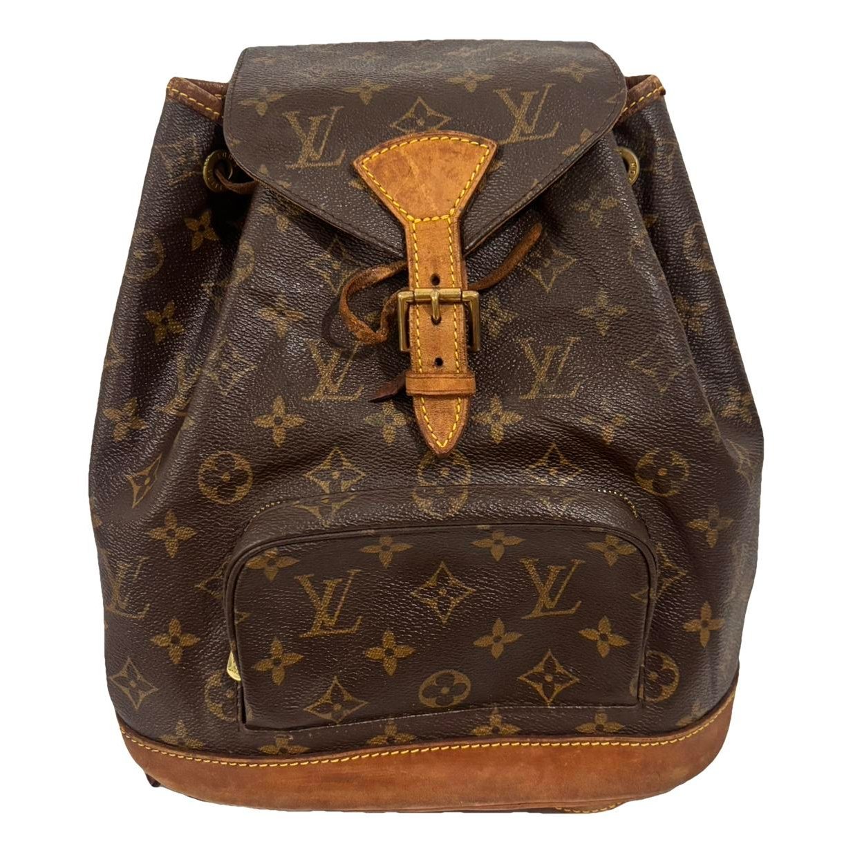 Montsouris Vintage leather backpack