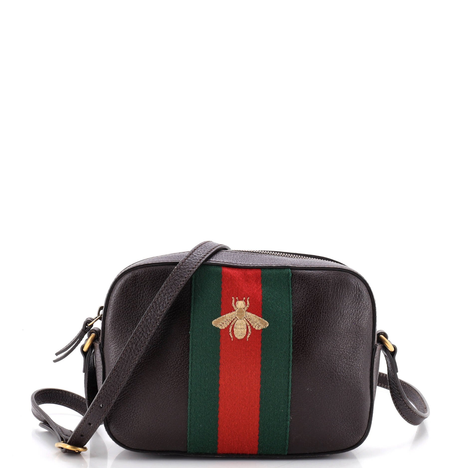 Bee Web Camera Bag Leather