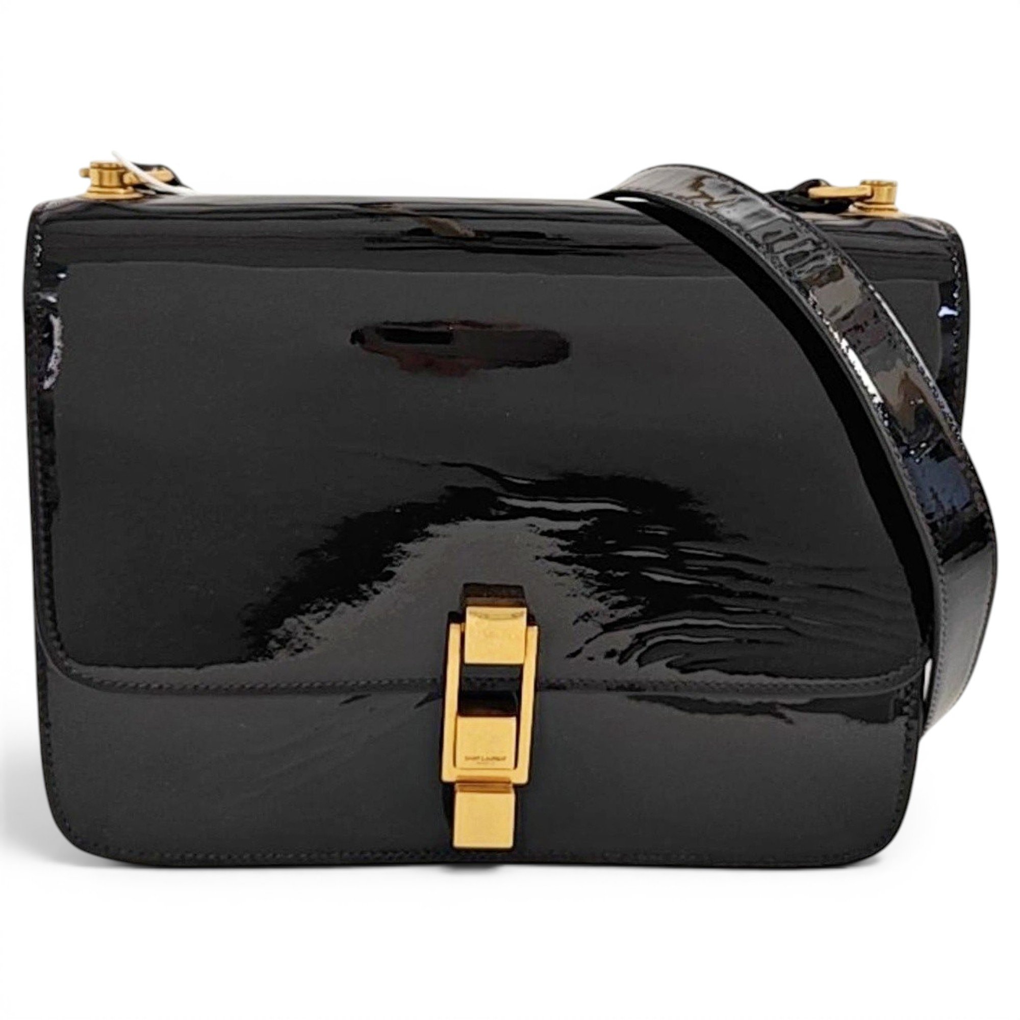 Patent leather handbag