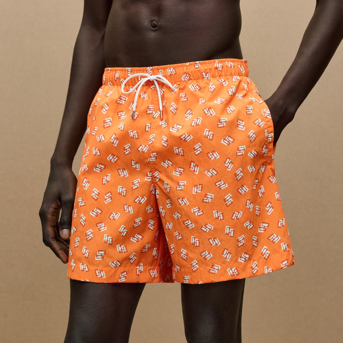 Orange Poppy "Ouh La l'H" Swim Trunks