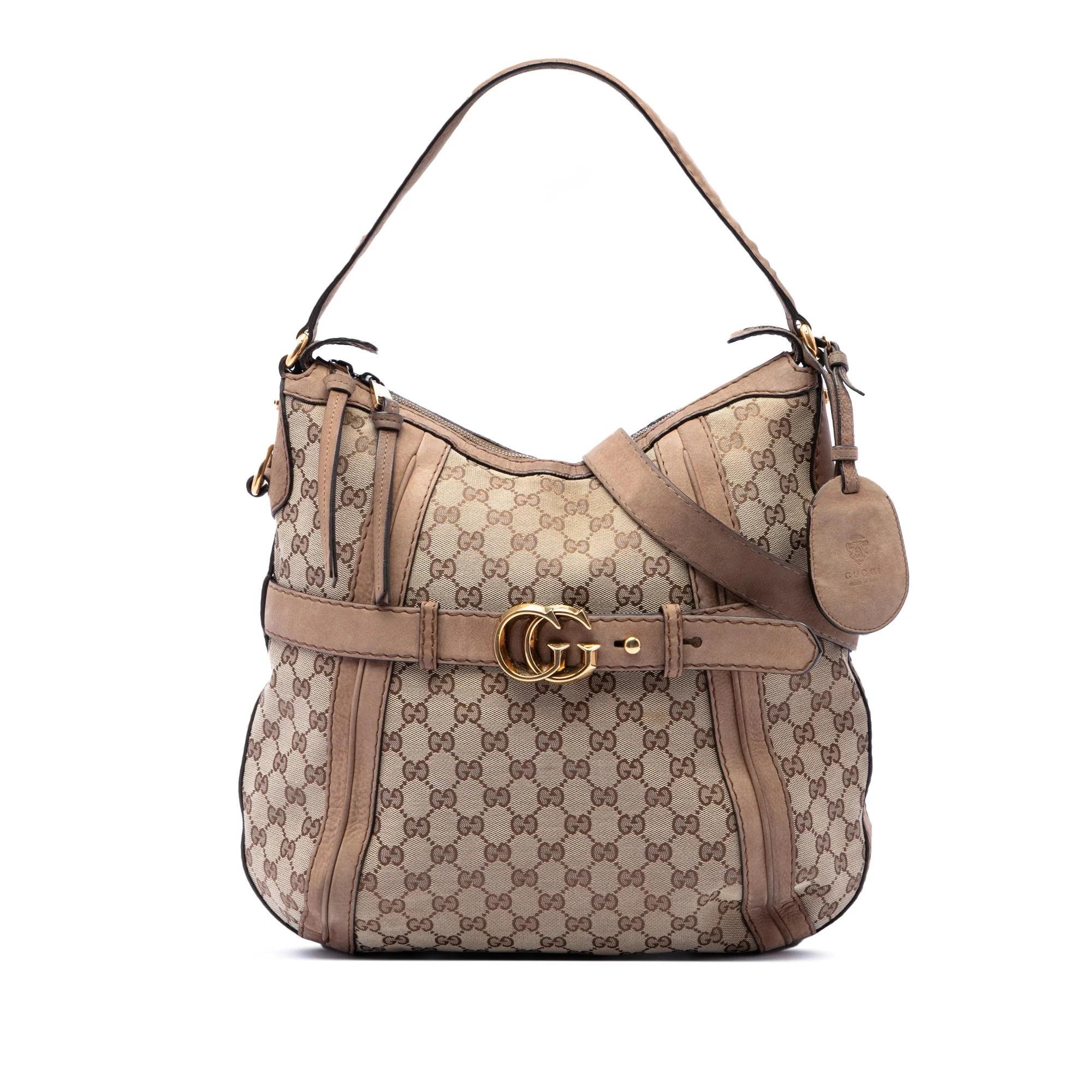 GG Running leather satchel