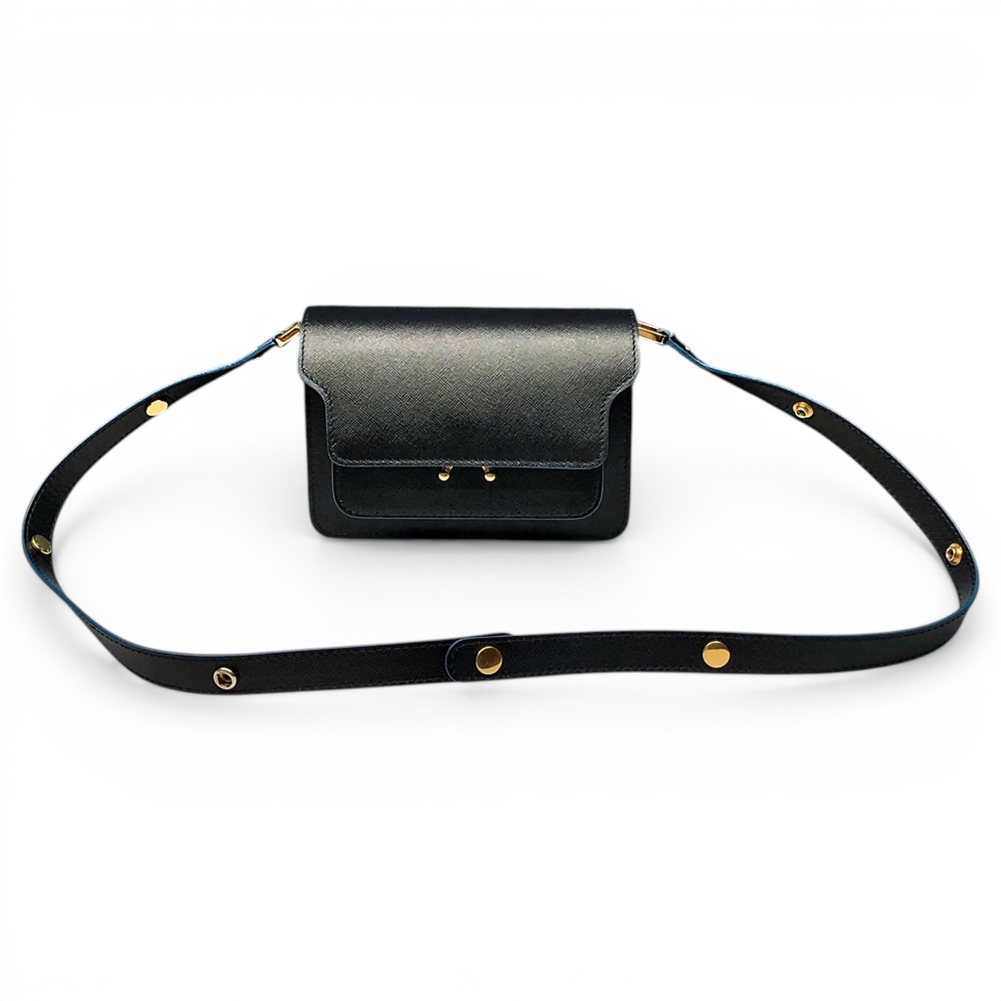 Marni Trunk leather crossbody bag
