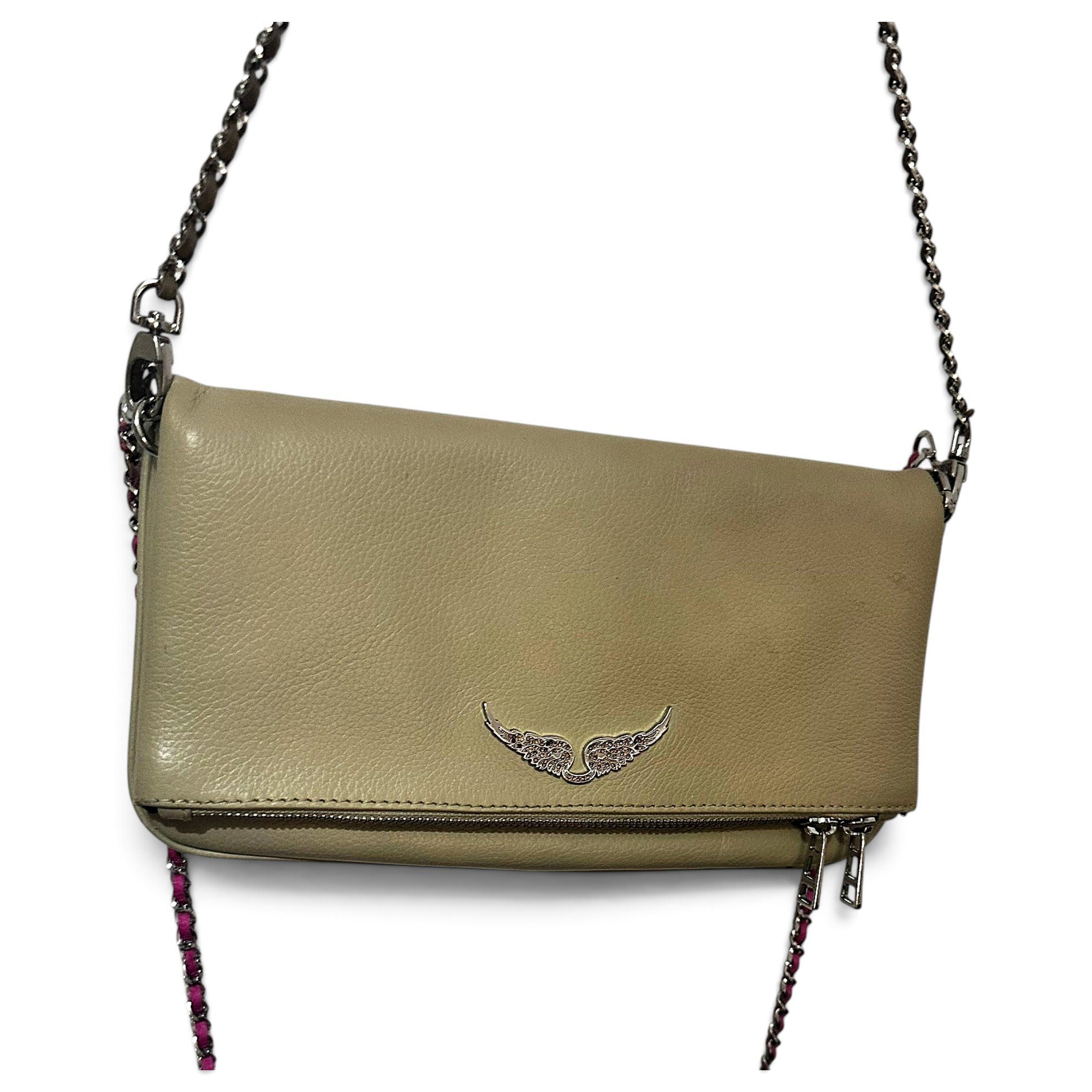 Rock leather clutch bag