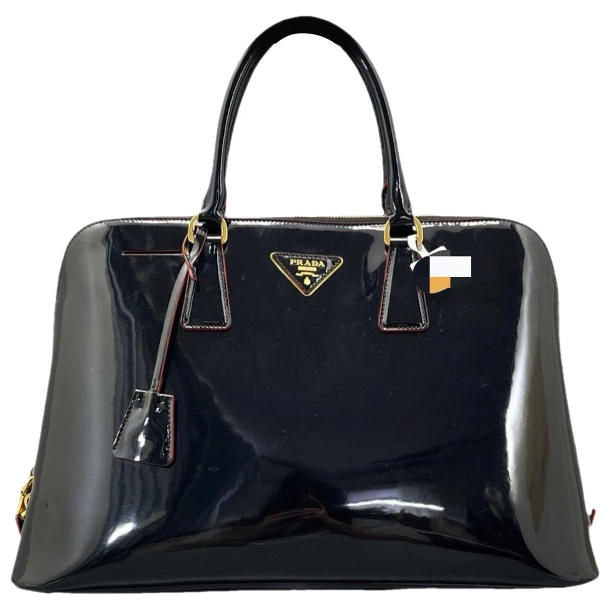 Promenade patent leather handbag