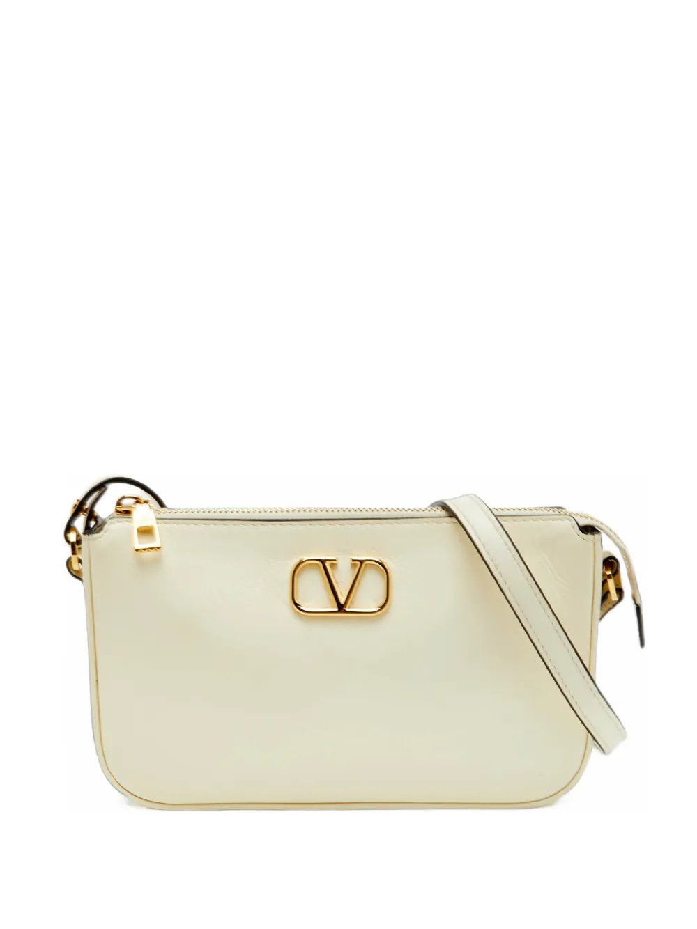 VLogo leather shoulder bag