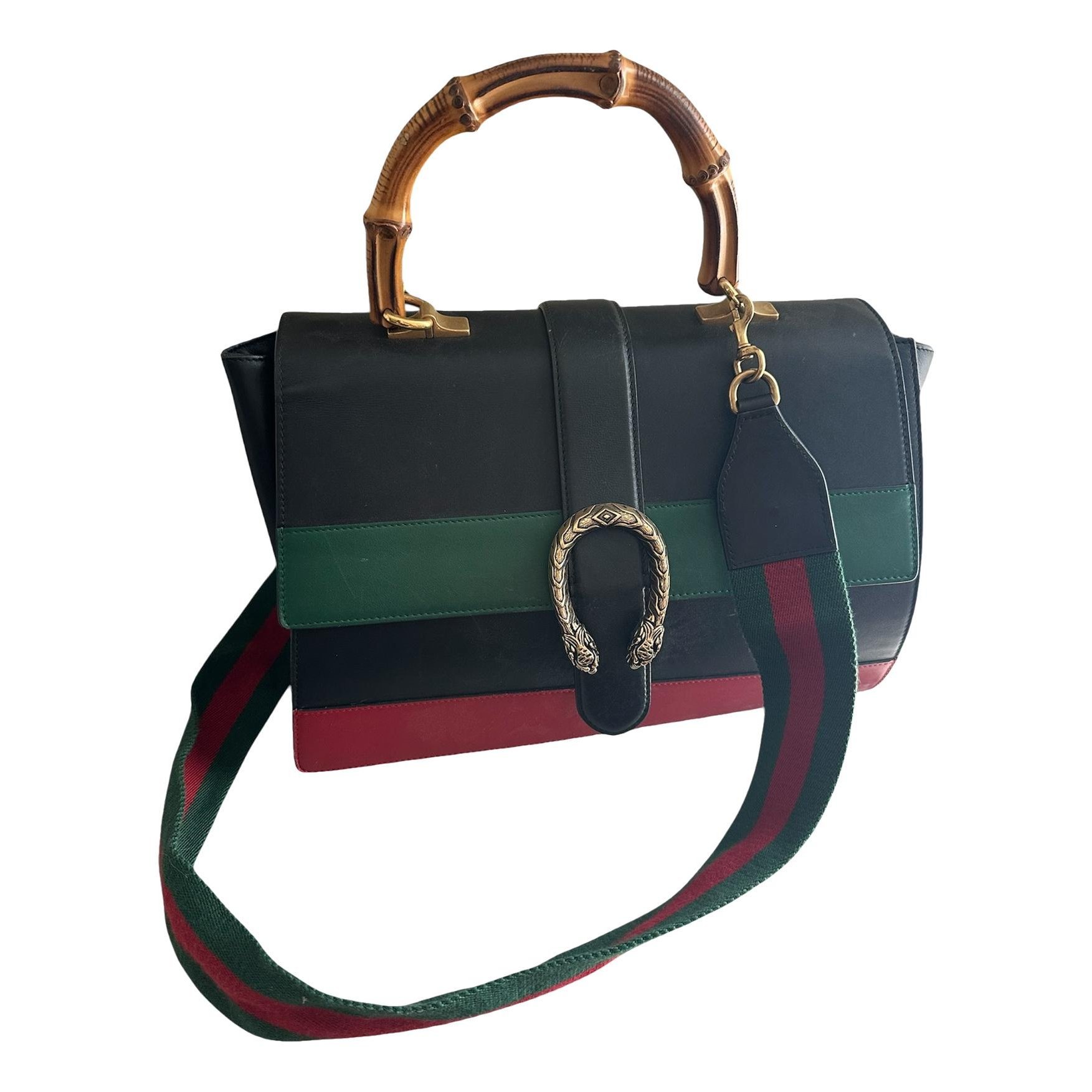 Bamboo leather handbag