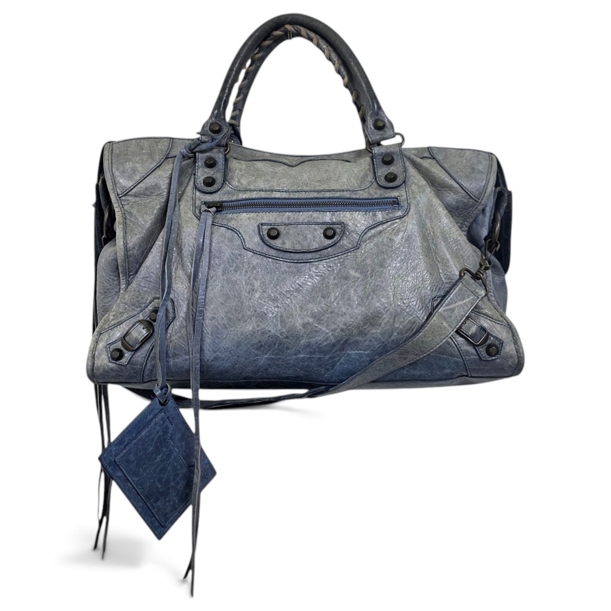City leather handbag