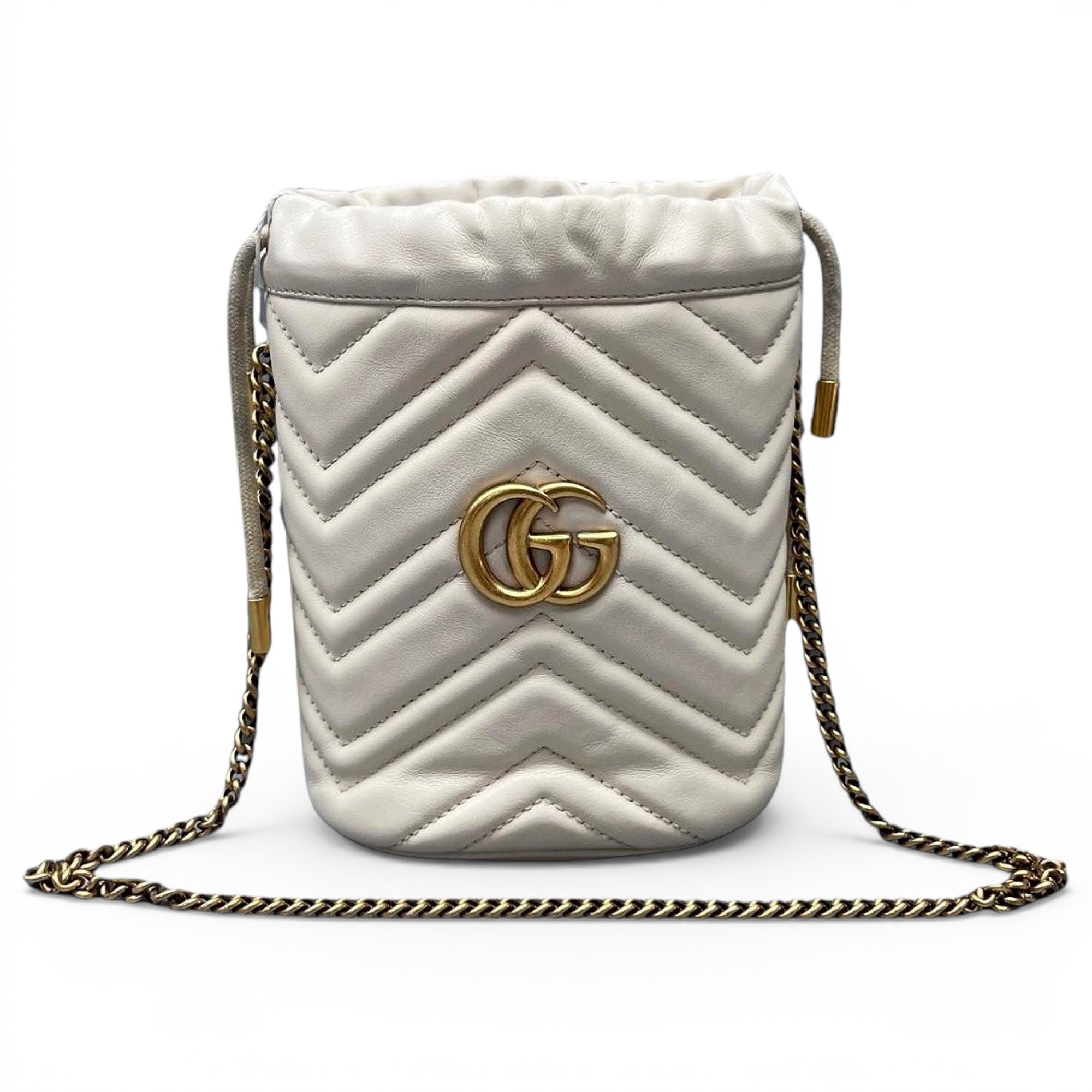 GG Marmont Chain Bucket leather handbag