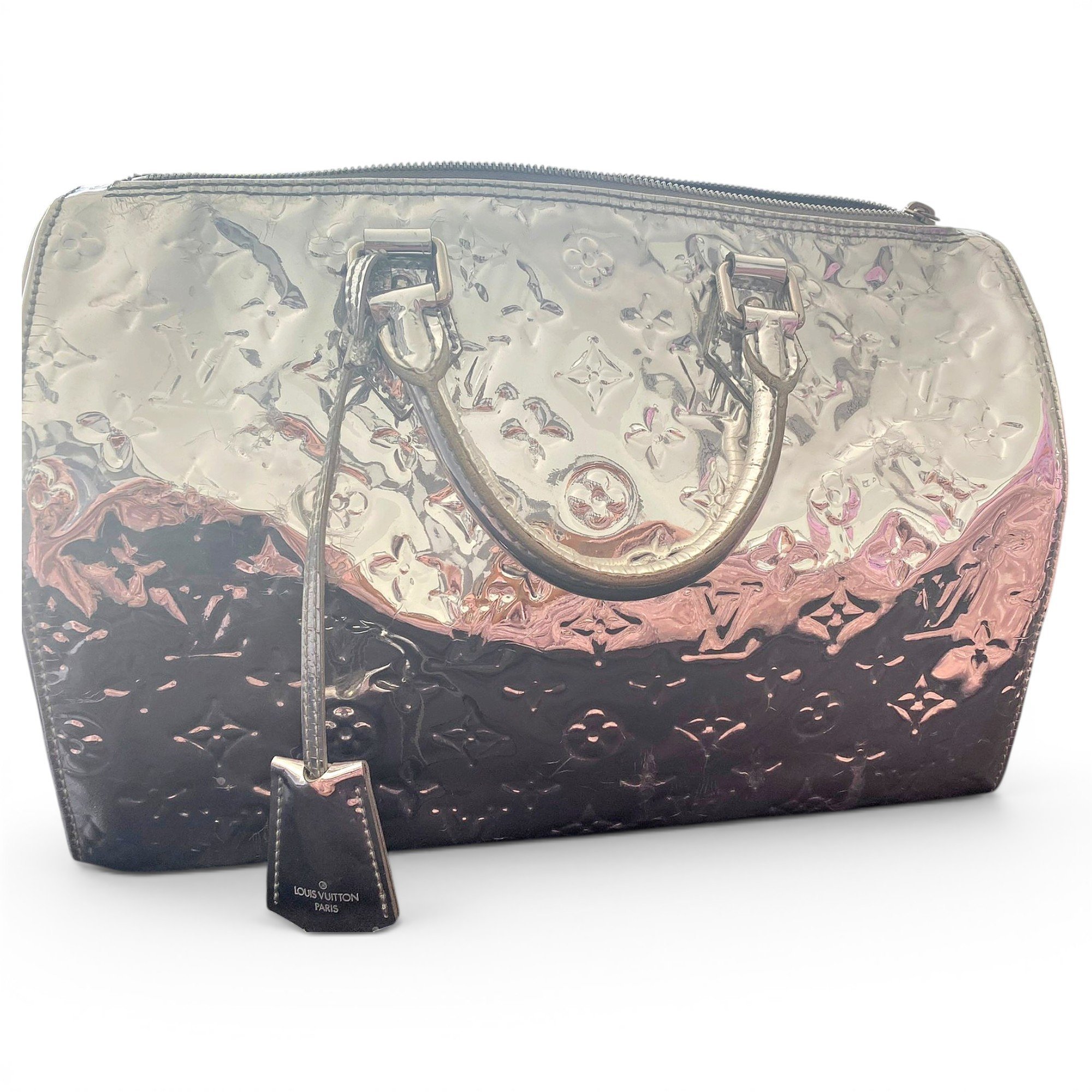 Louis Vuitton Speedy patent leather handbag