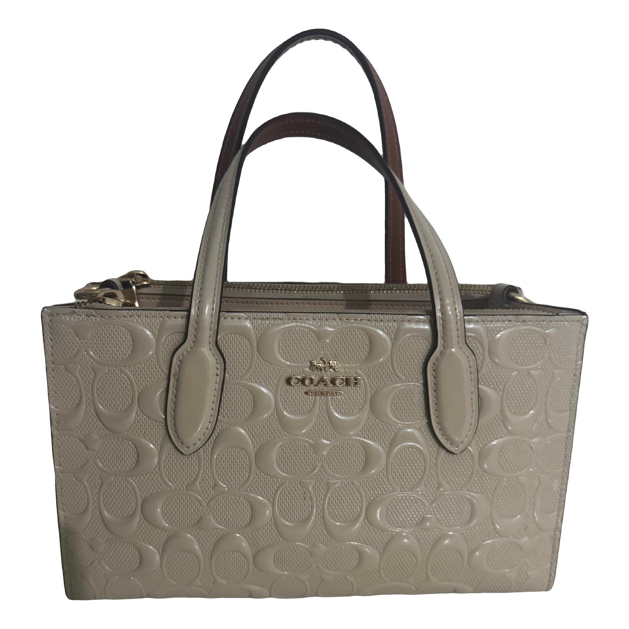 Patent leather handbag