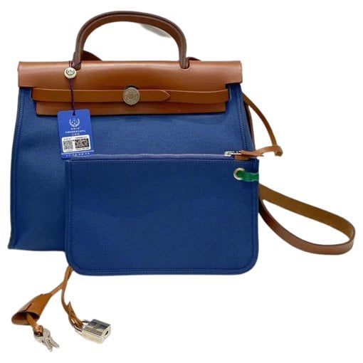 Hermes Herbag cloth crossbody bag