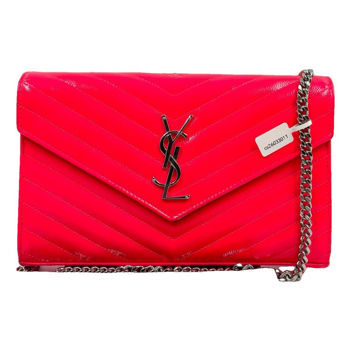 Portefeuille enveloppe patent leather crossbody bag
