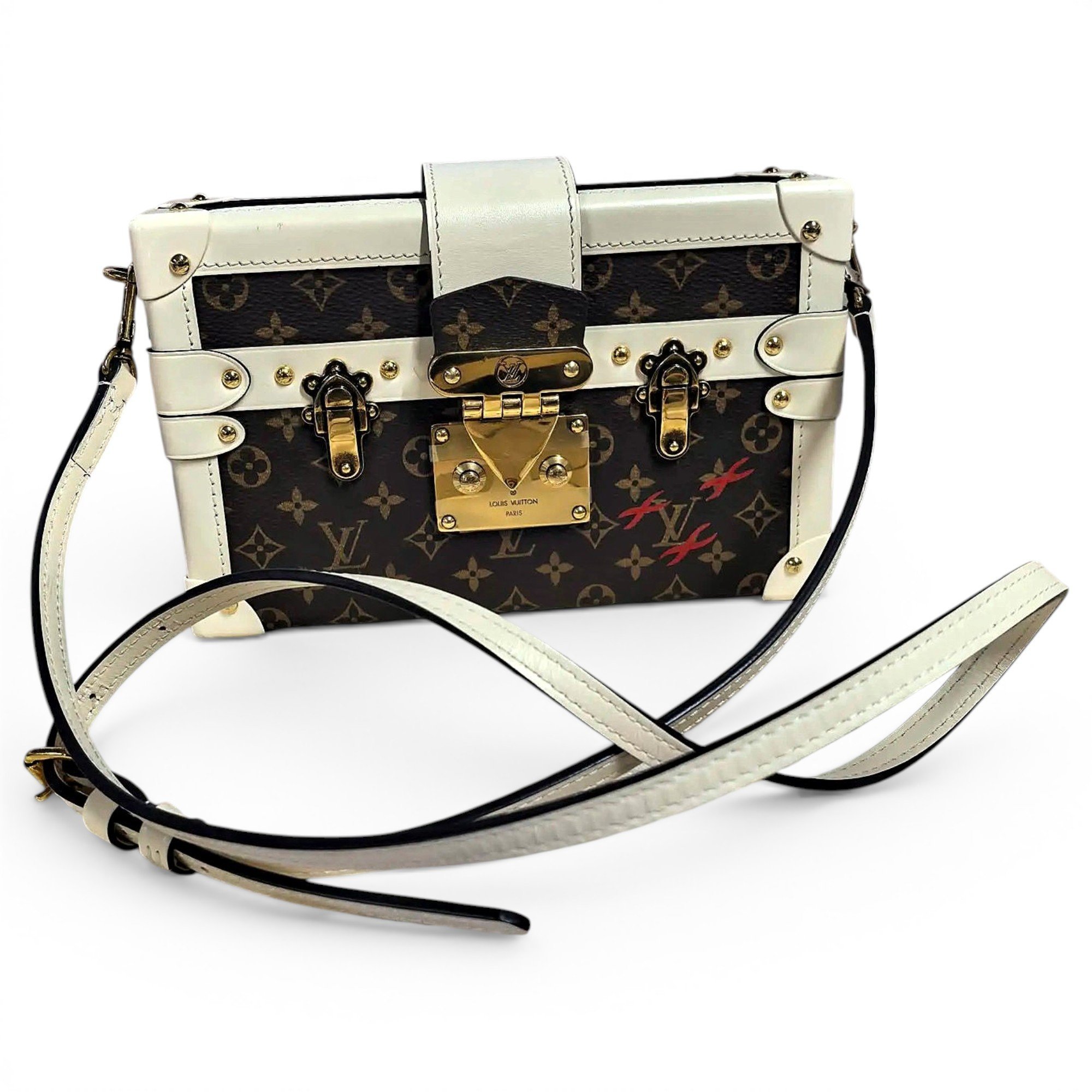 Petite Malle leather crossbody bag