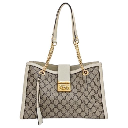 Padlock leather handbag