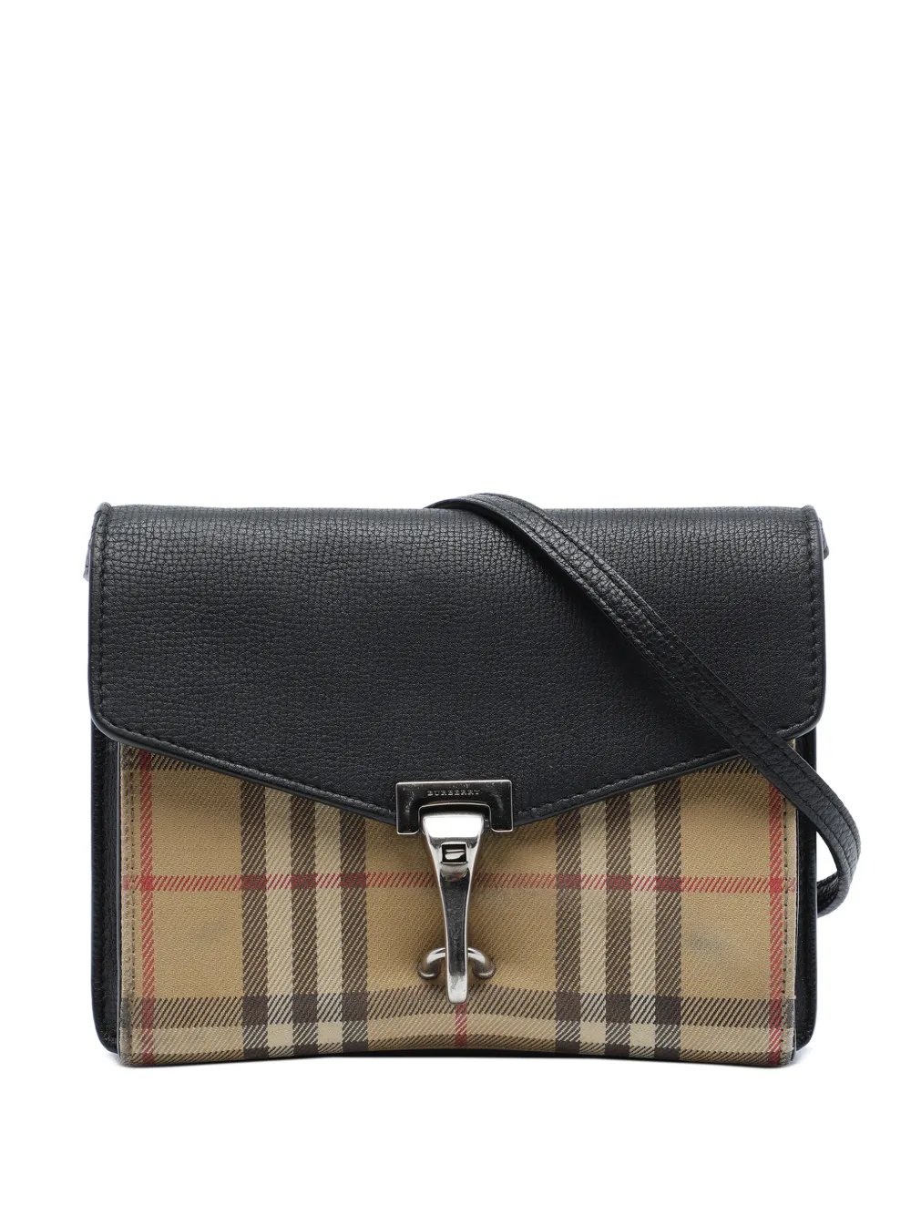 2000-2017 Small Leather and House Check Canvas Derby Macken crossbody bag