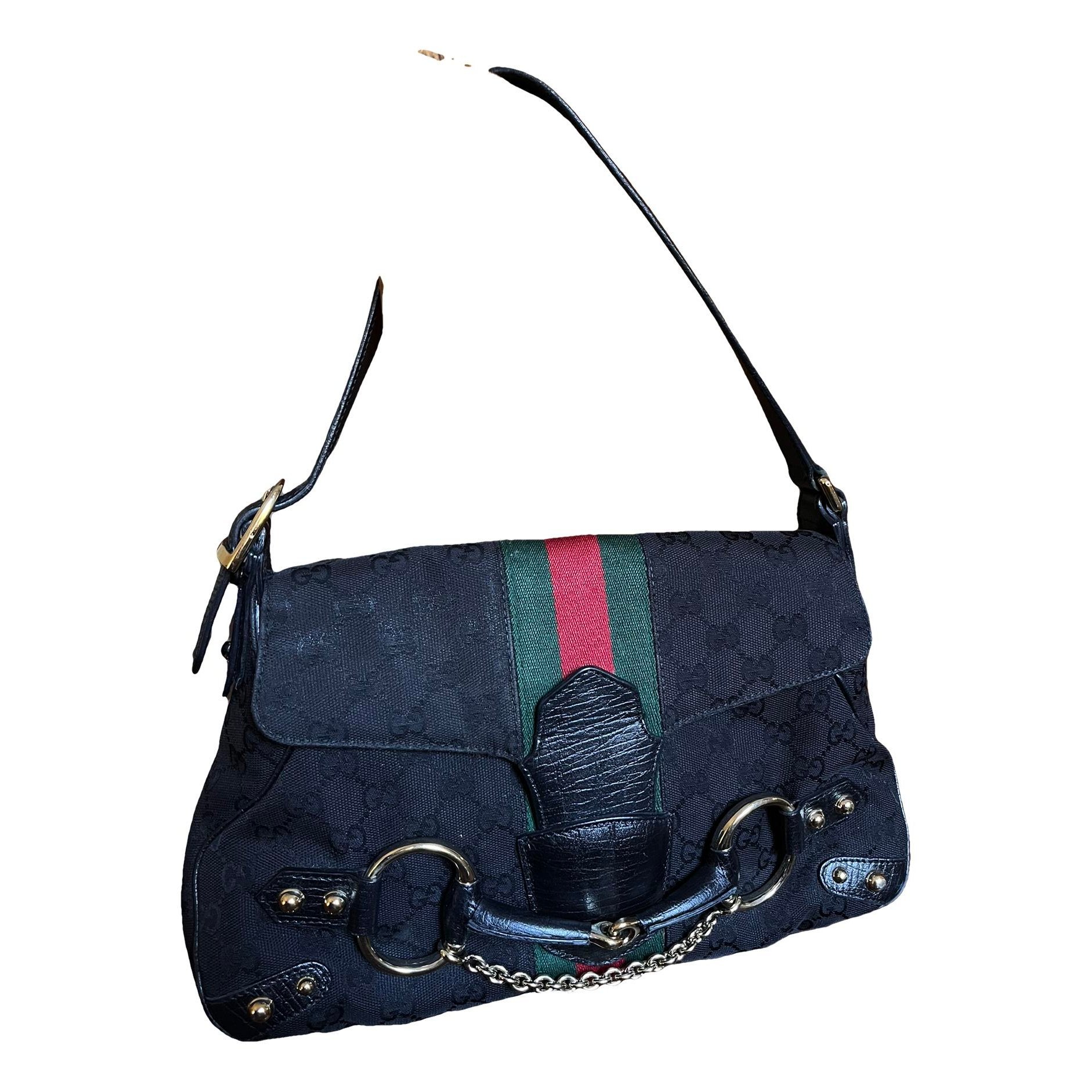 Horsebit Chain cloth handbag