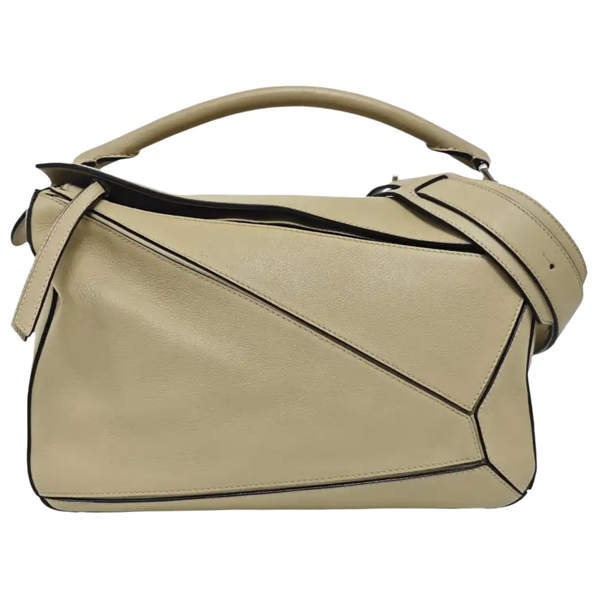 Puzzle leather handbag