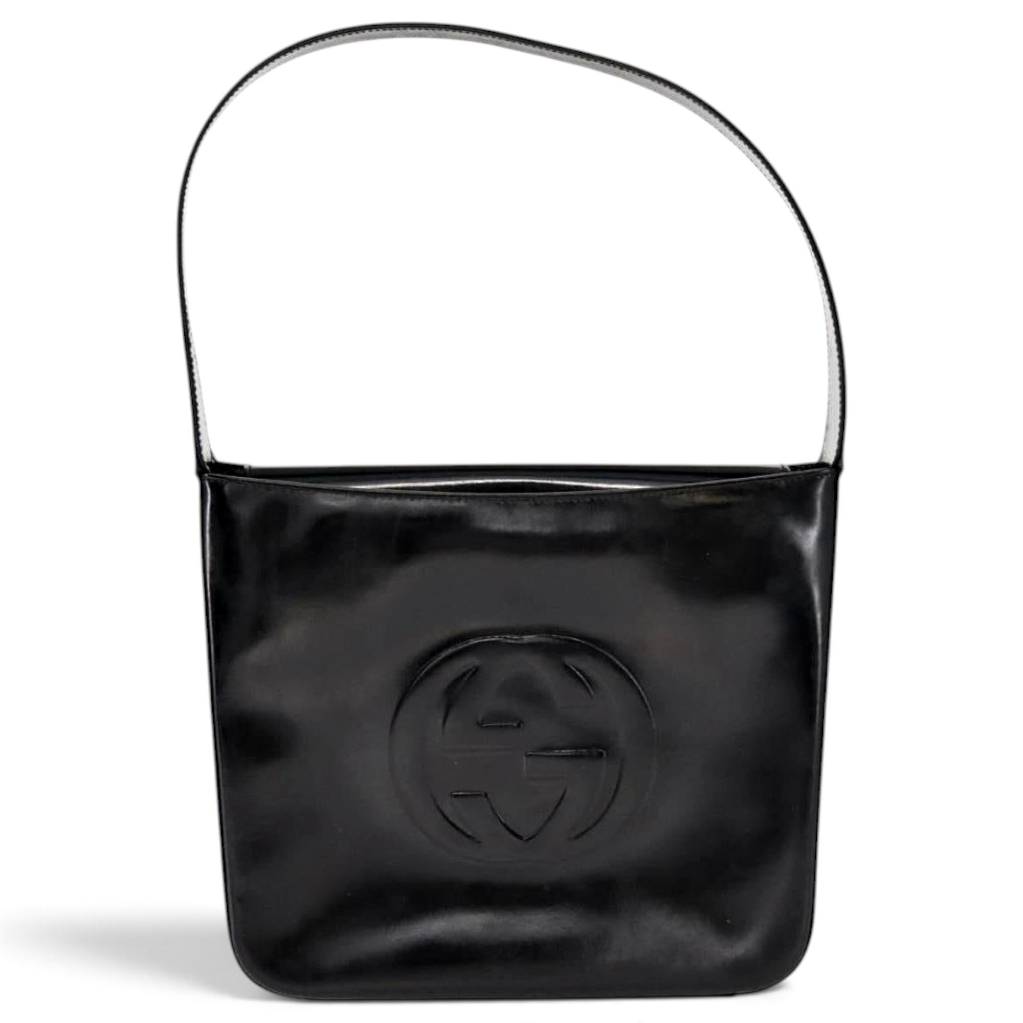 Patent leather handbag