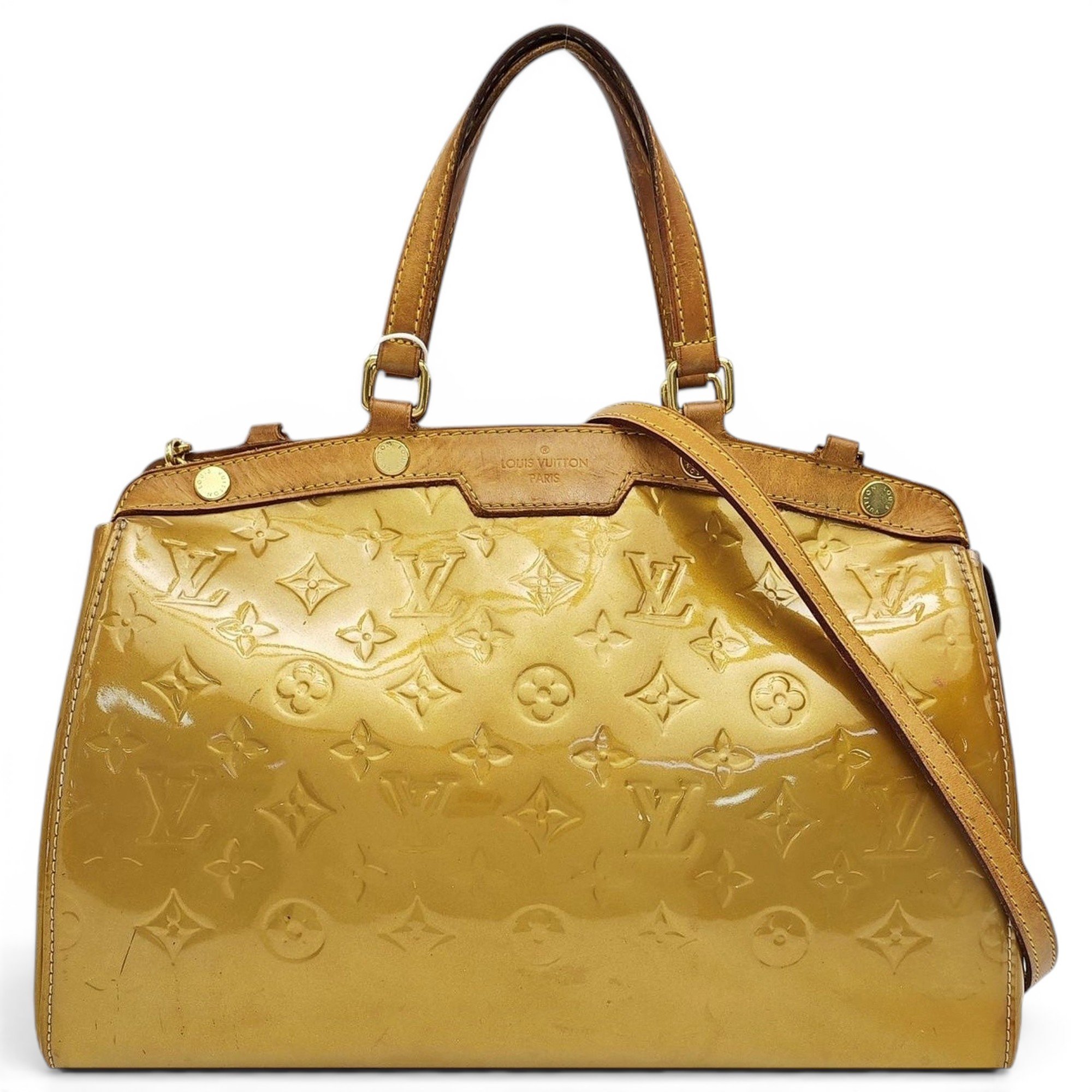 Patent leather handbag
