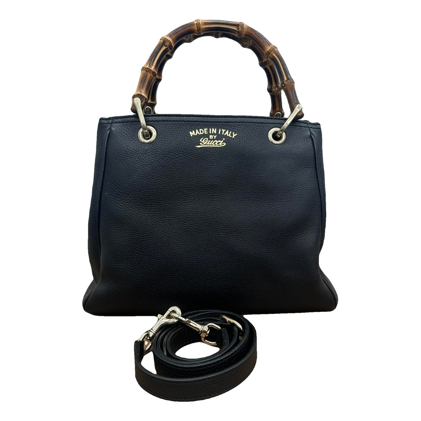 Bamboo leather handbag