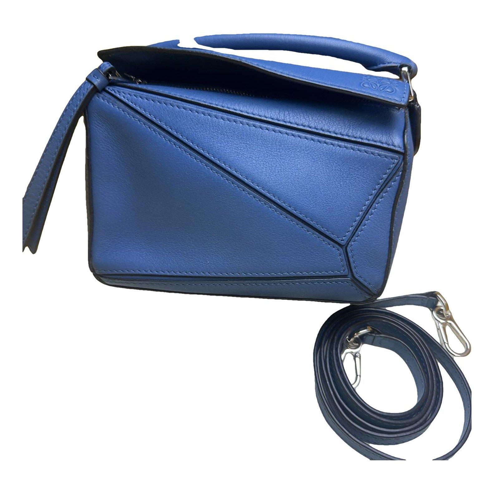 Puzzle leather handbag