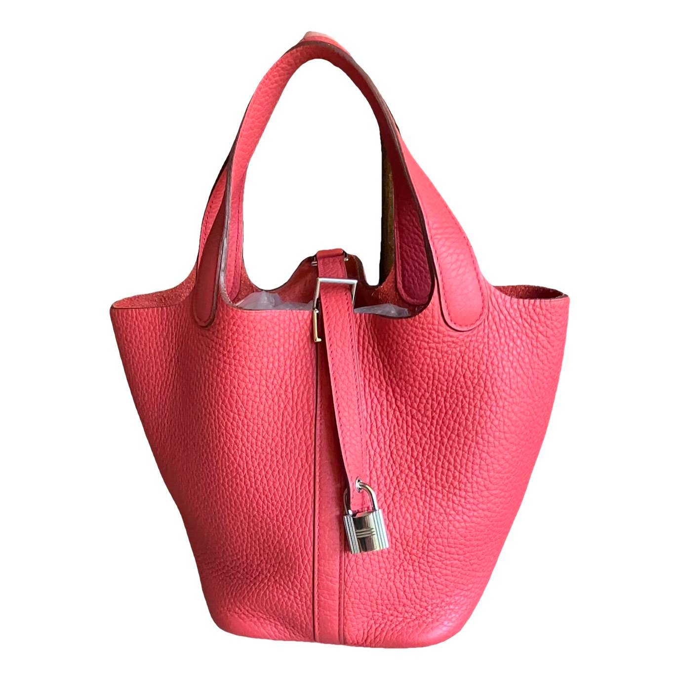 Hermes Picotin 18 Handbag Bougainvillier Clemence Leather
