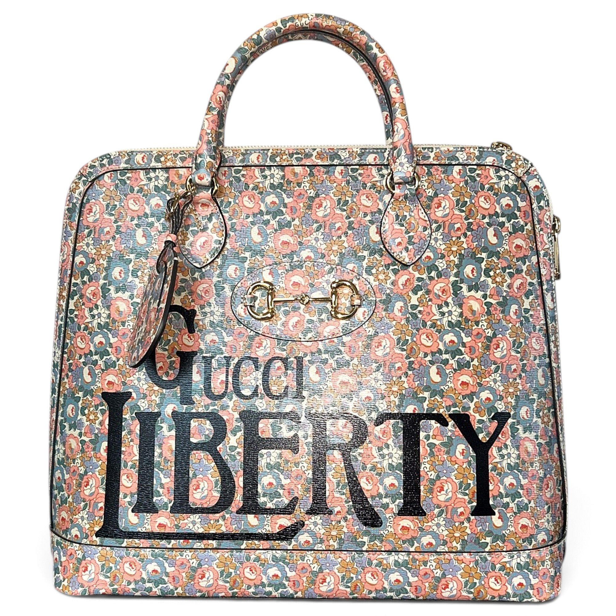 Handle Horsebit 1955 leather bowling bag