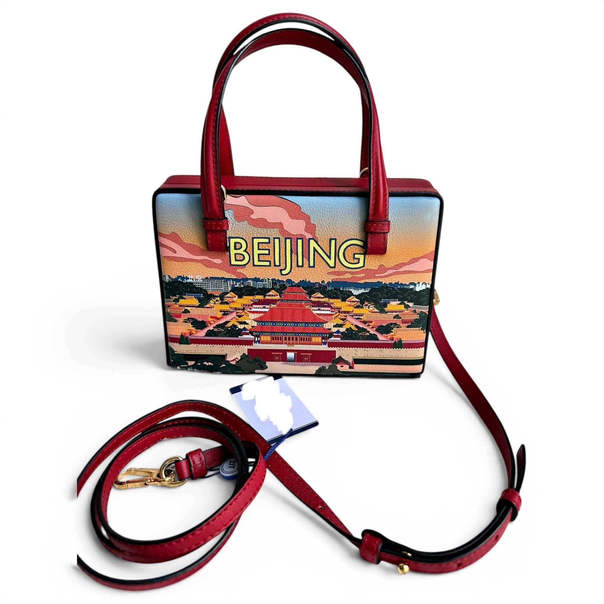 Postal leather handbag