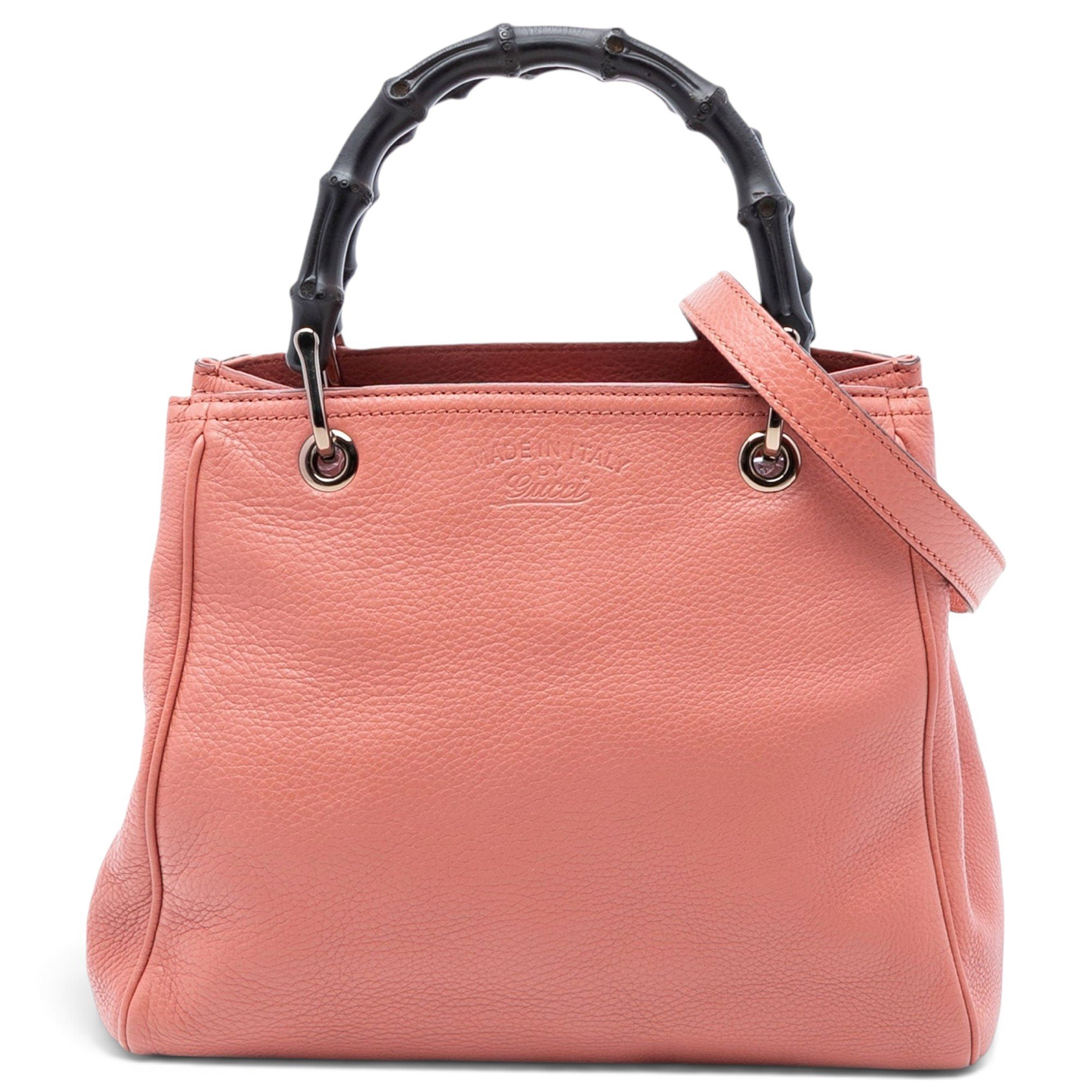 Bamboo Shopper leather handbag