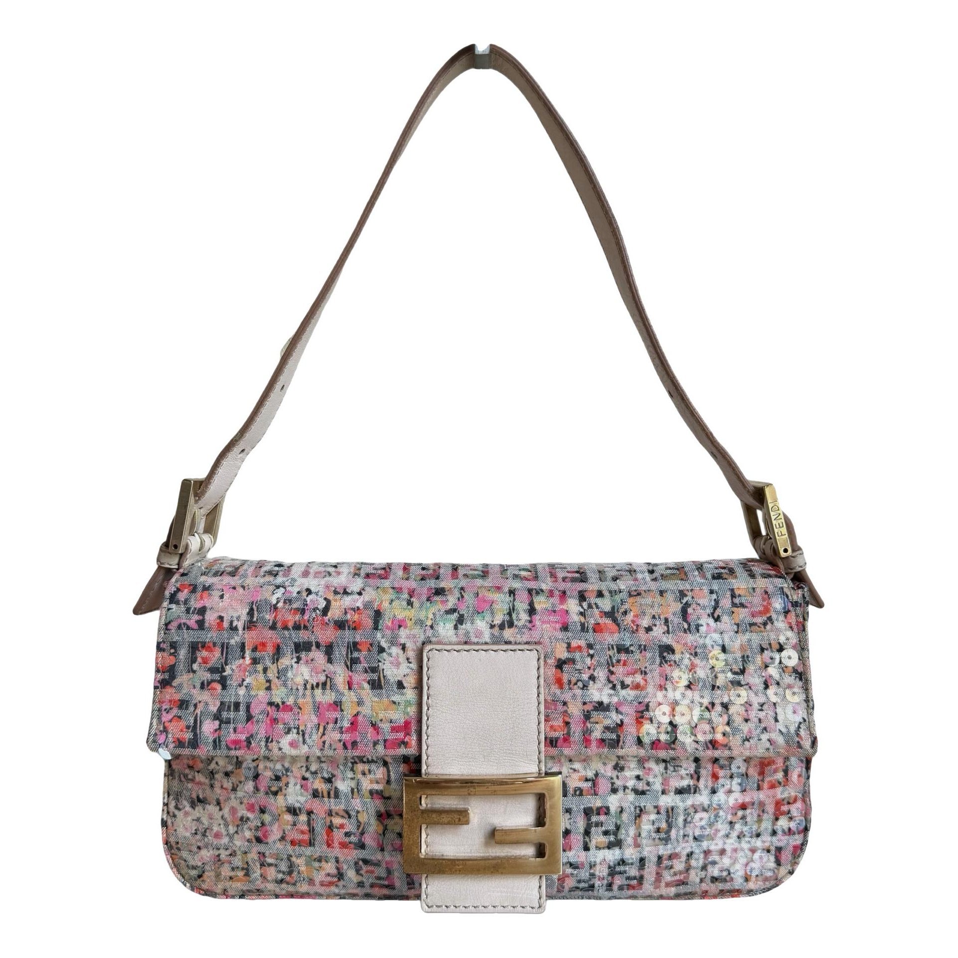 Baguette glitter handbag
