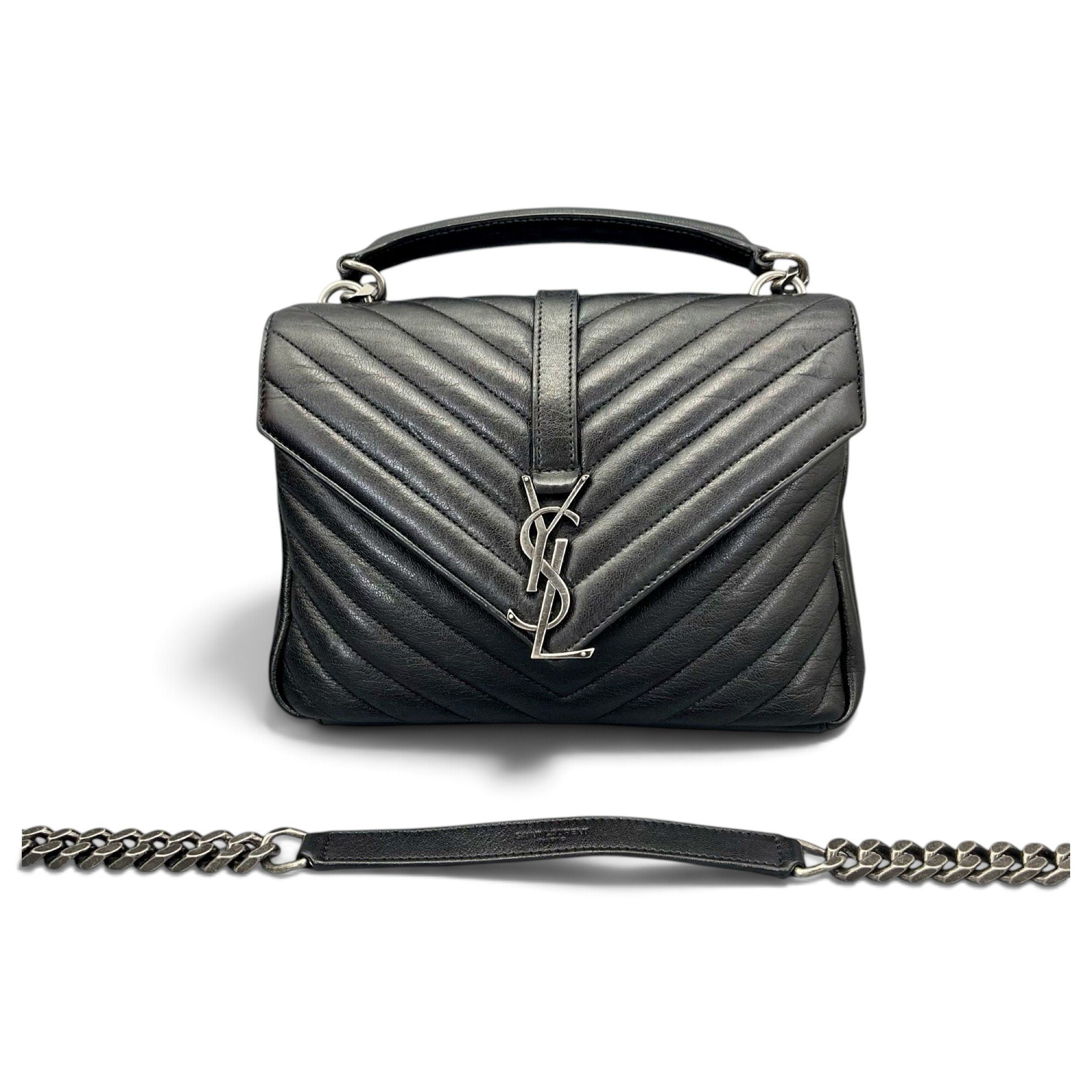 Collége monogramme leather handbag