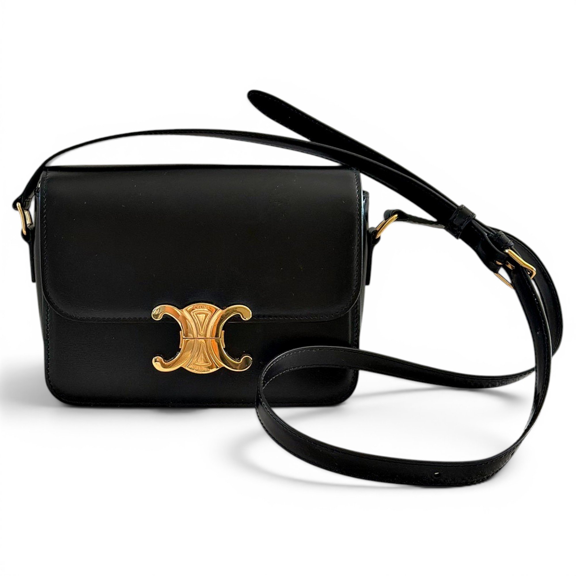Triomphe leather handbag