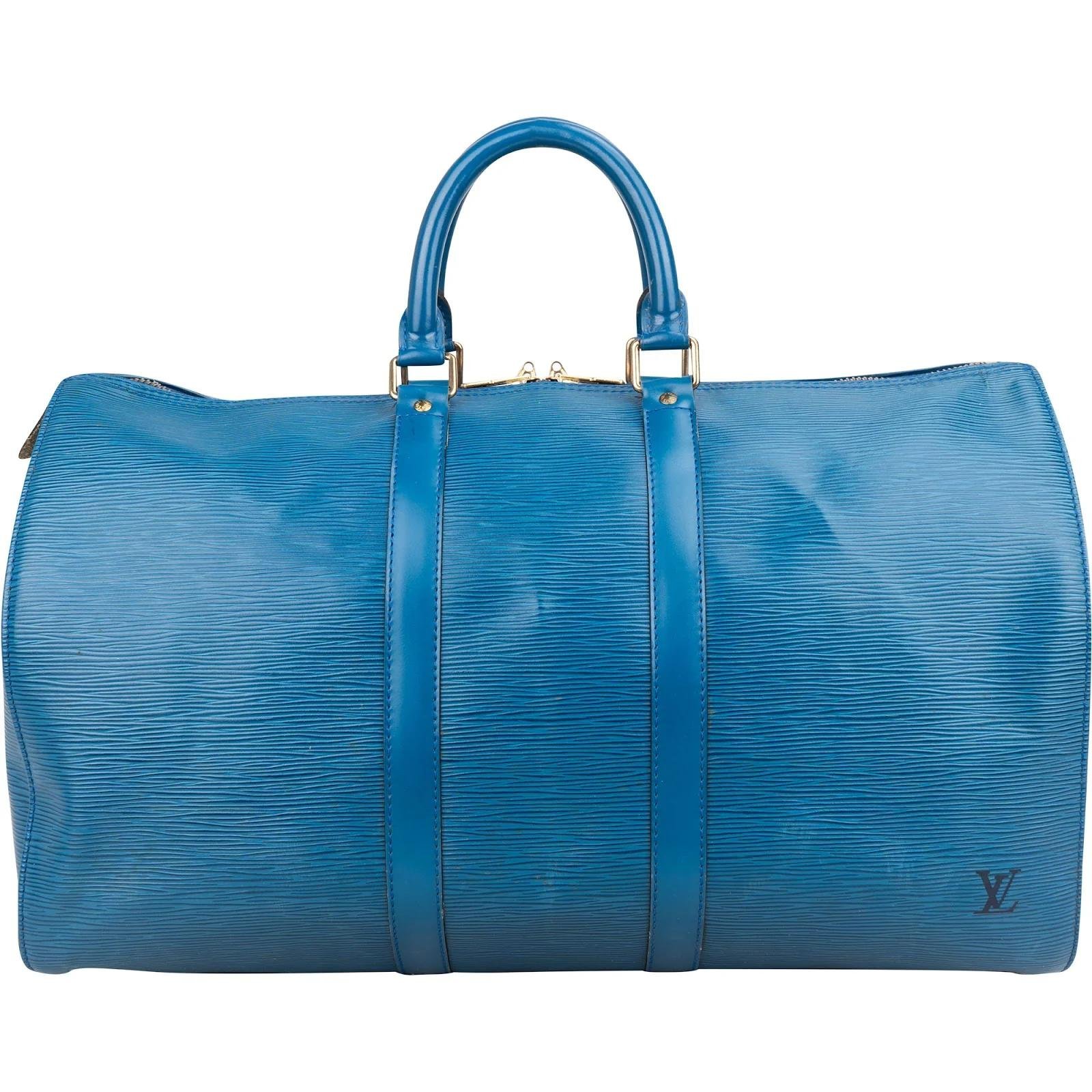 Keepall leather travel bag