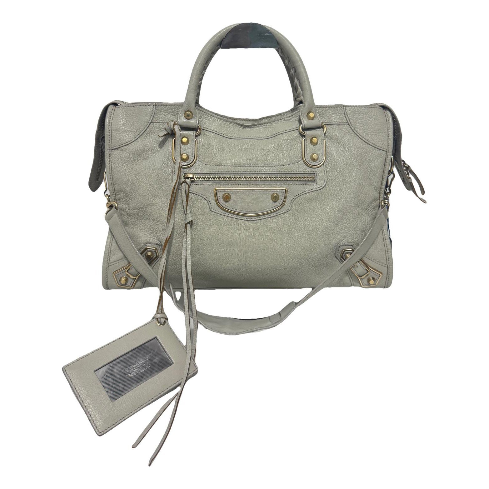 City leather handbag