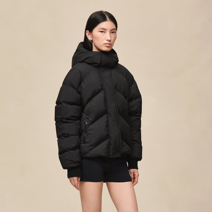 Noir Short Puffer Coat