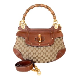Gucci Bamboo Convertible Satchel cloth handbag
