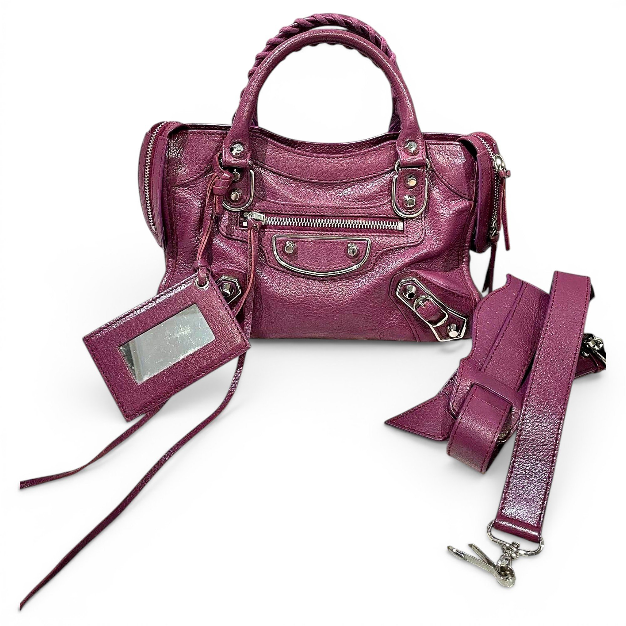 City leather mini bag