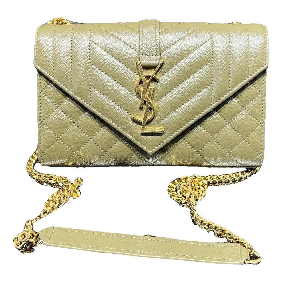 Envelope leather handbag