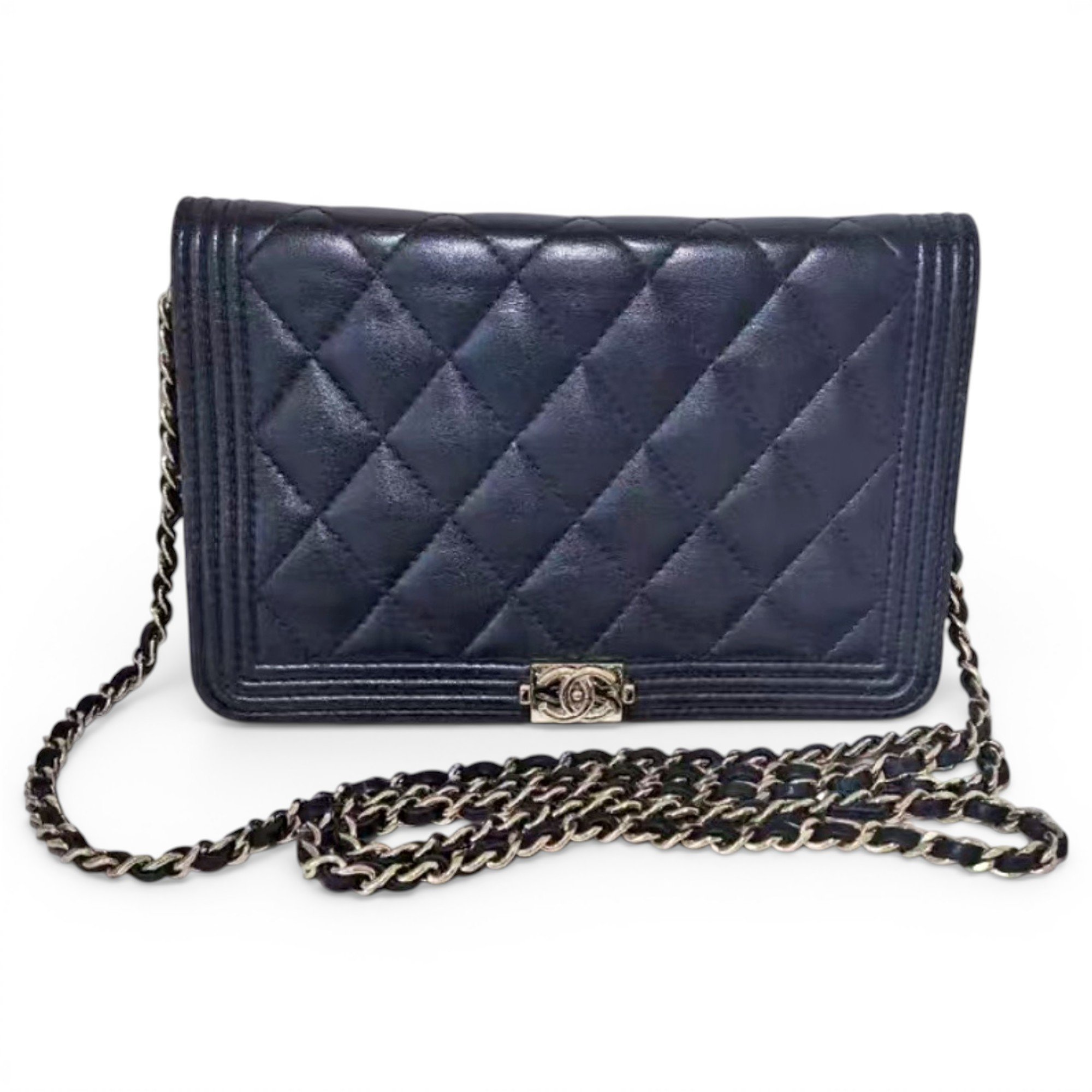 Wallet On Chain Boy leather crossbody bag