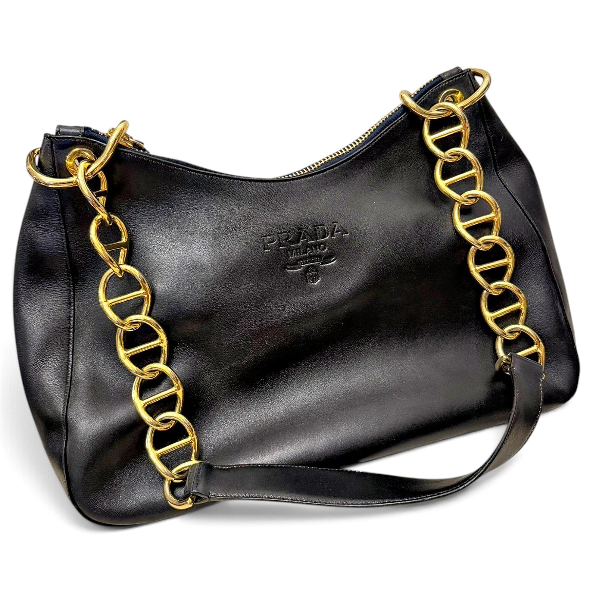 Moon leather handbag