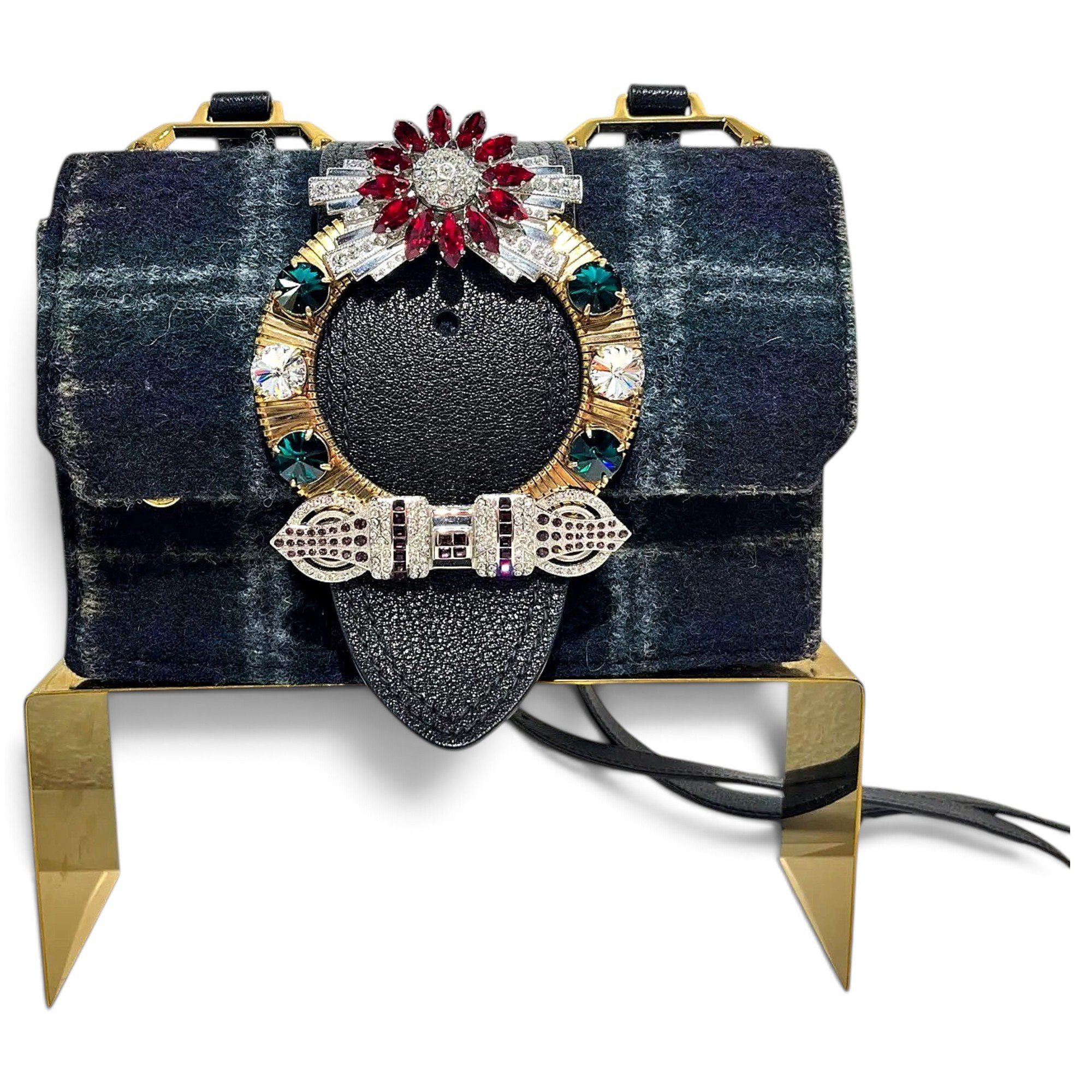 Miu Lady tweed crossbody bag