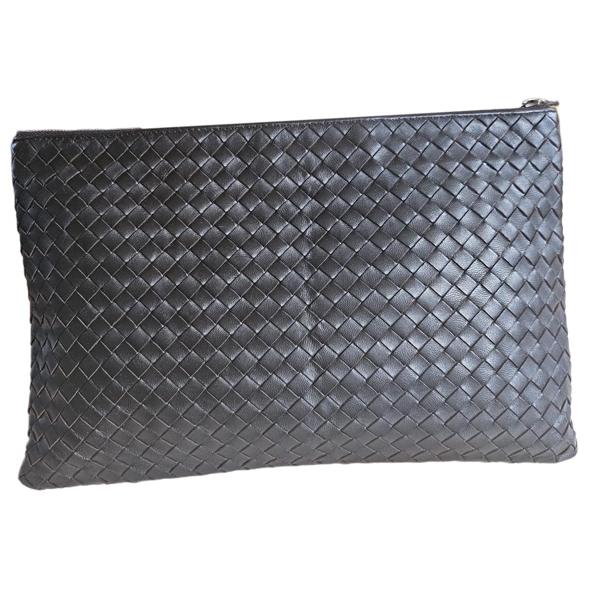 Leather clutch bag