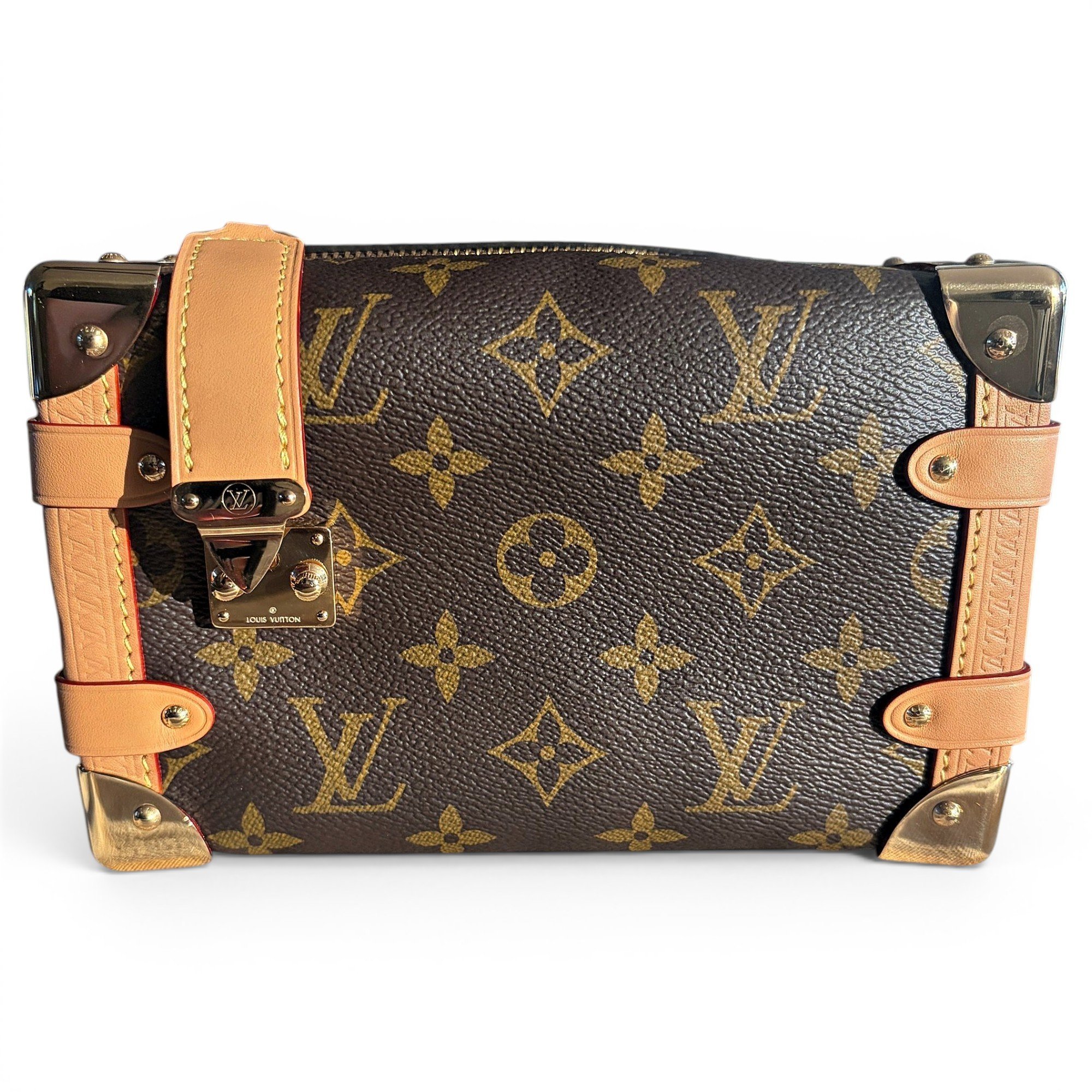 Side Trunk leather handbag