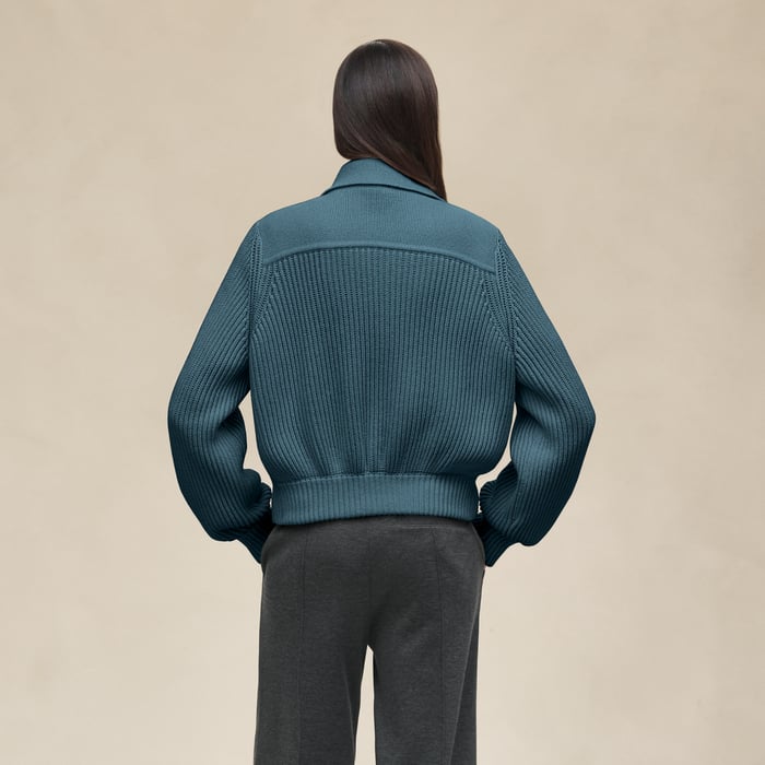 Bleu Canal Long-sleeve Jacket