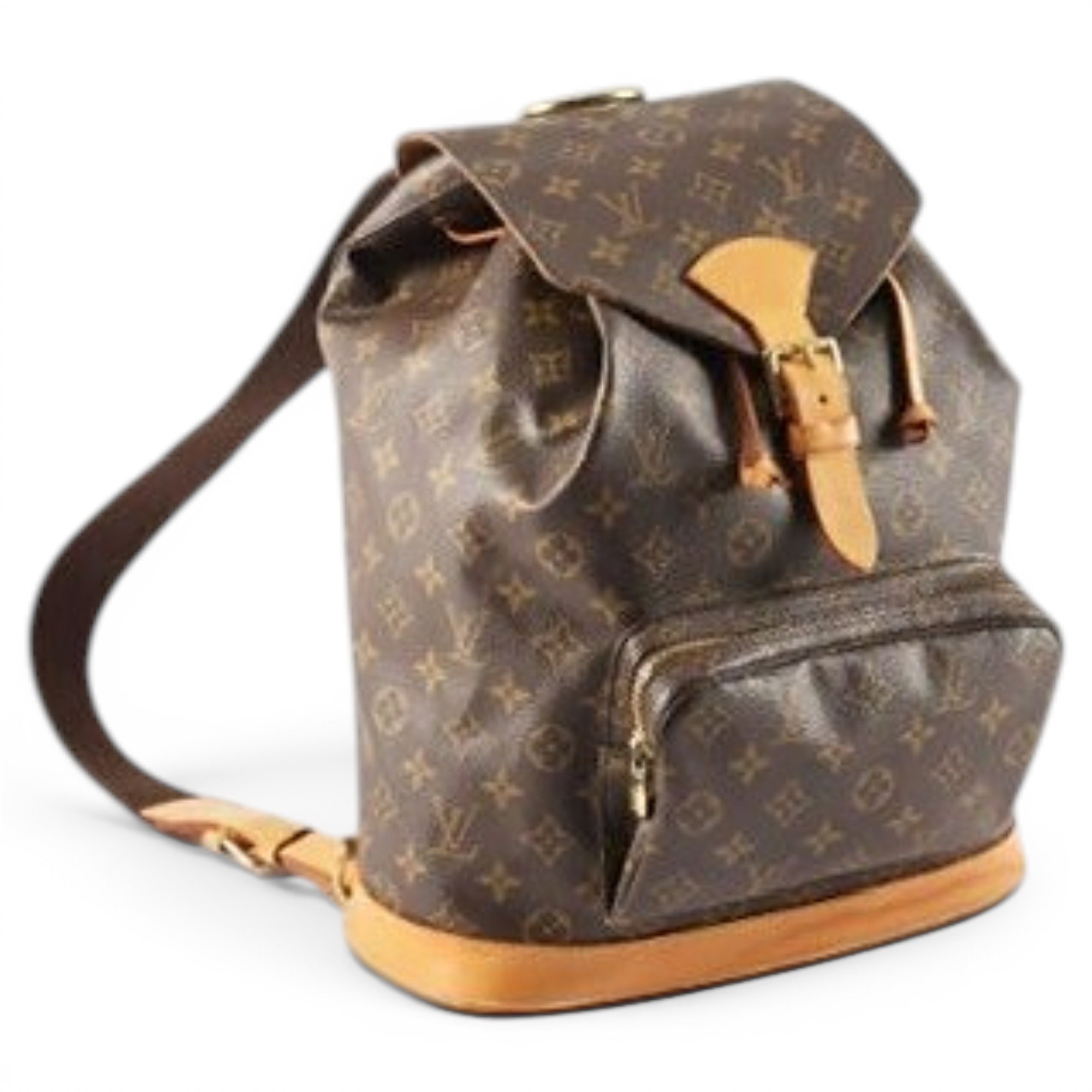Montsouris Vintage leather backpack