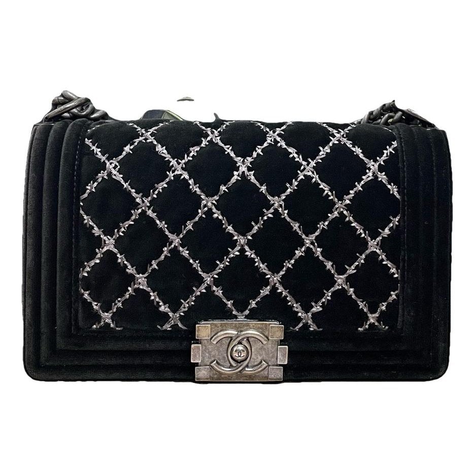 Velvet handbag