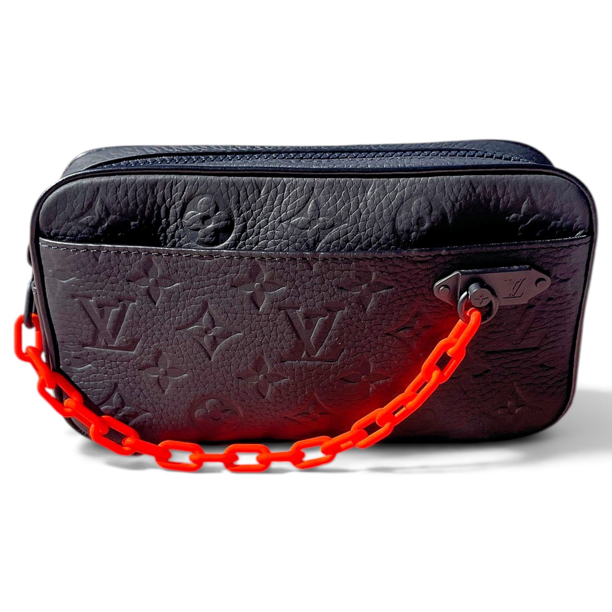 Kirigami leather clutch bag