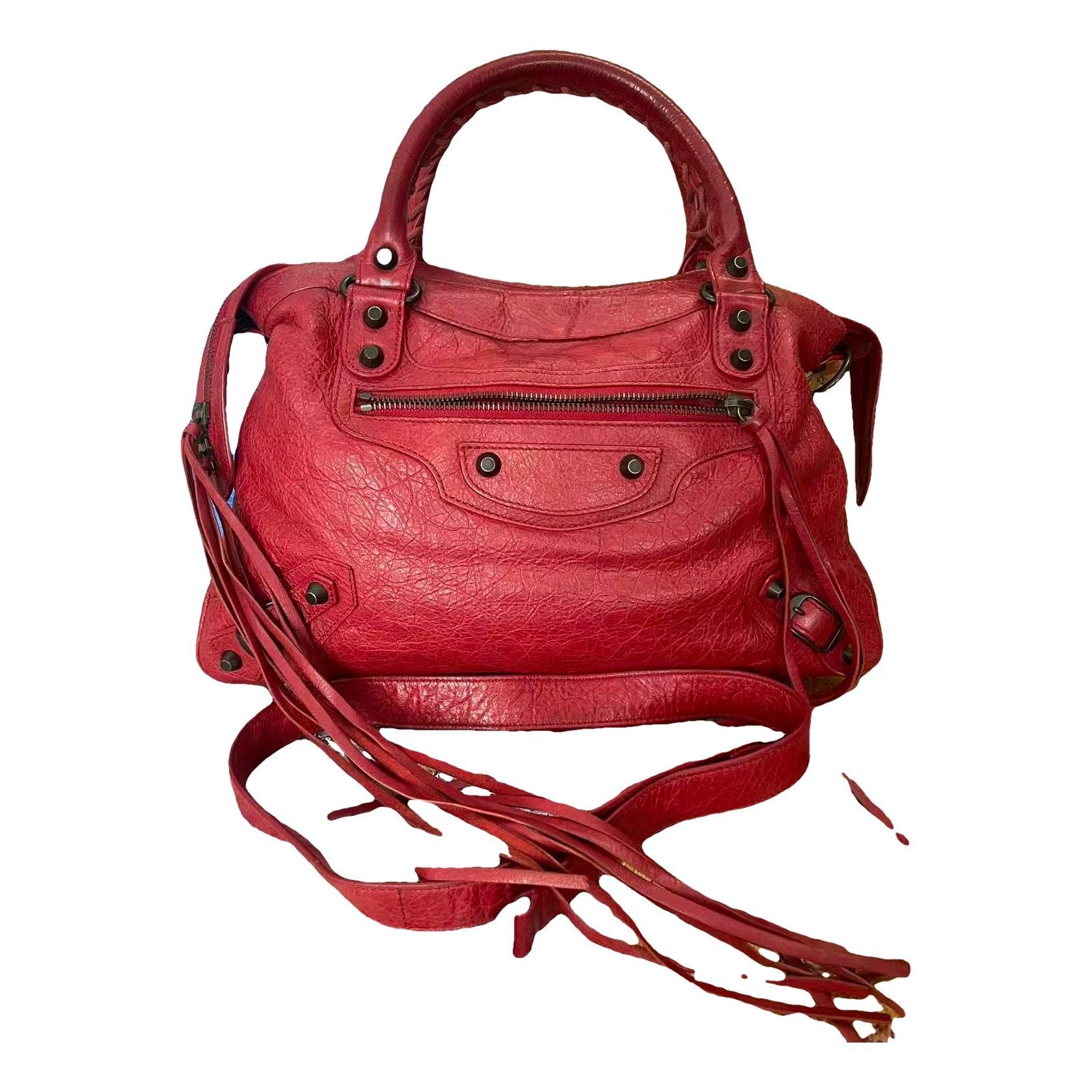 First leather handbag