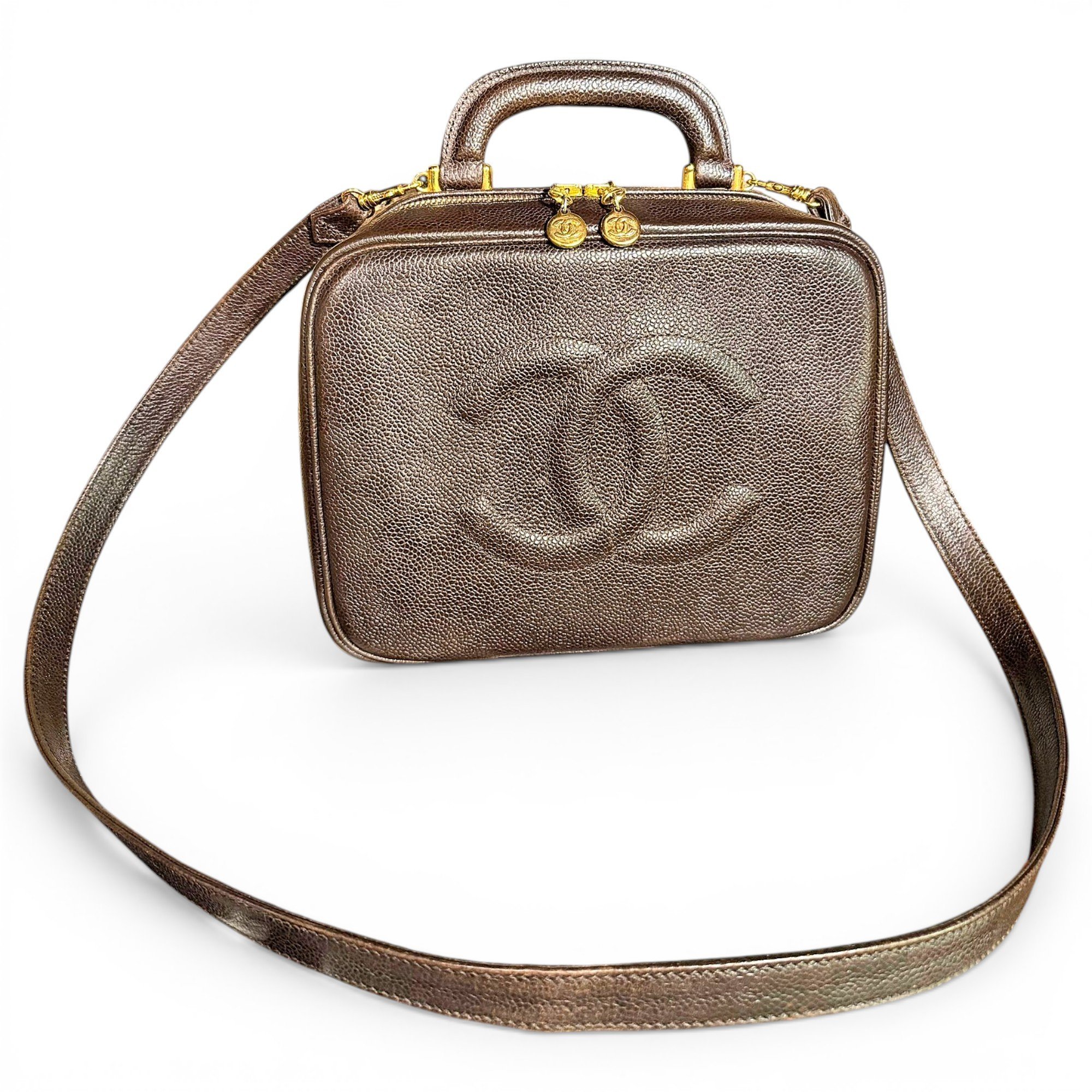 Vanity leather handbag
